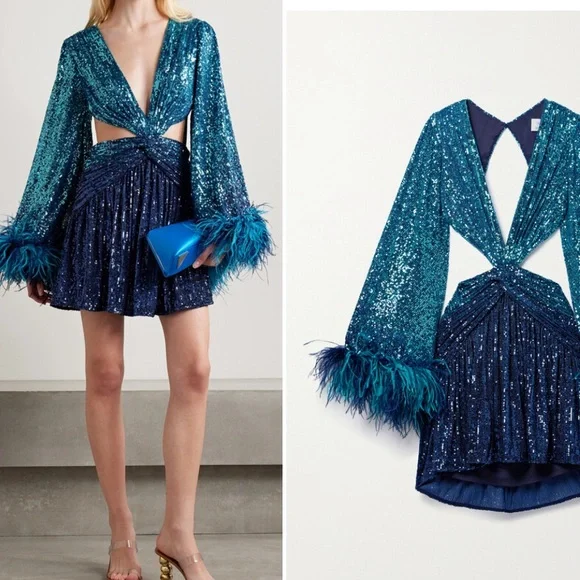 green emerald velvet dress Dancing In September Thigh Split Sequin Dress Bronze– Selfie Leslie